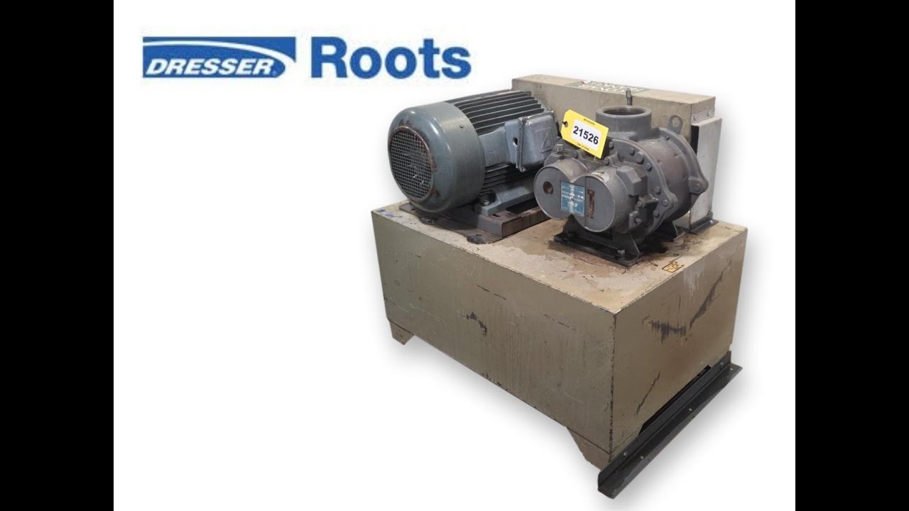 Used 20HP Roots 56 U-RAI-J Rotary Lobe Blower Package