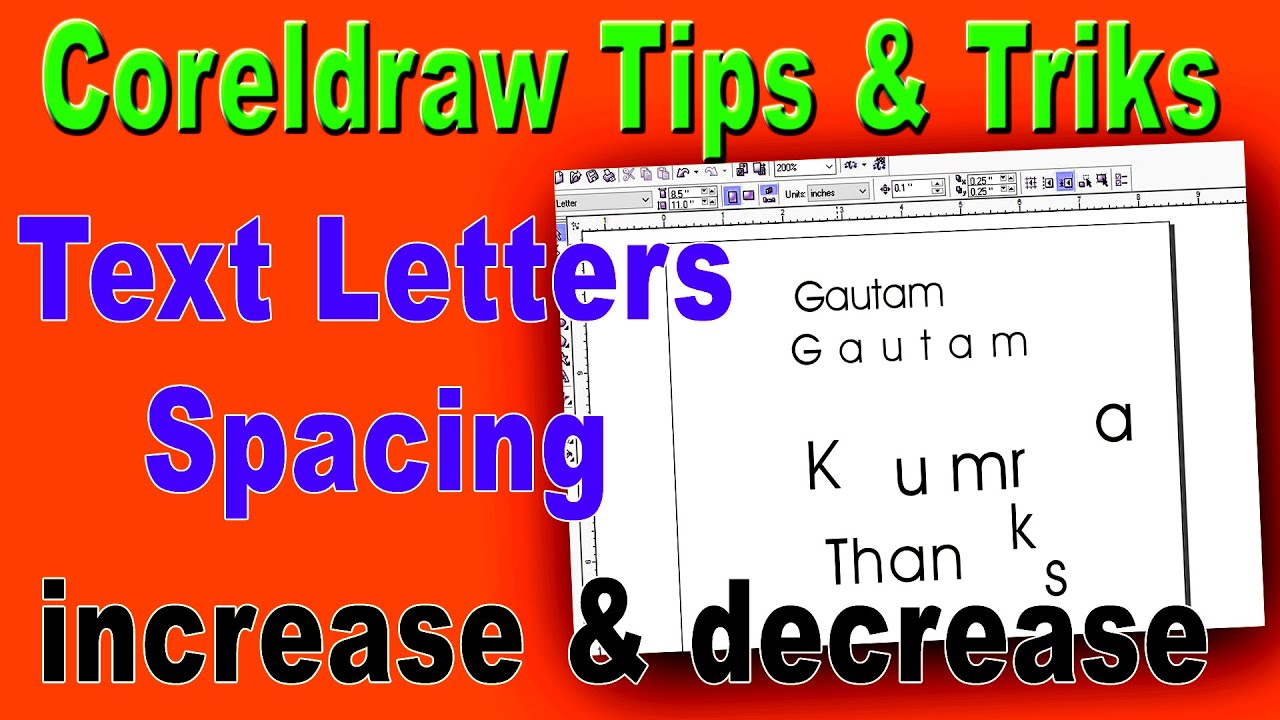 Tips and Tricks to Increase or Decrease Letter Spacing in CorelDRAW