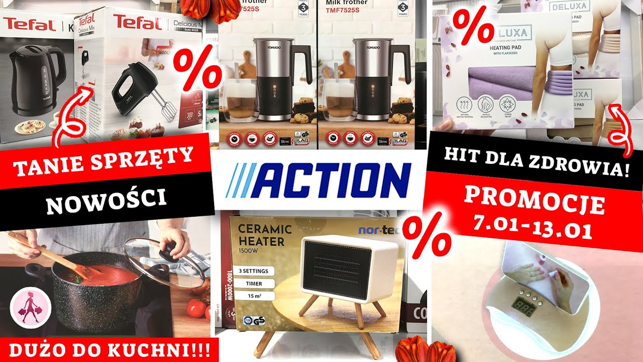 ACTION HIT DLA ZDROWIA! ❤️ PROMOCJE 7-13.01 🔥🔥🔥 TANIE SPRZĘTY TEFAL! 😱 CUDNE DEKORACJE 😍