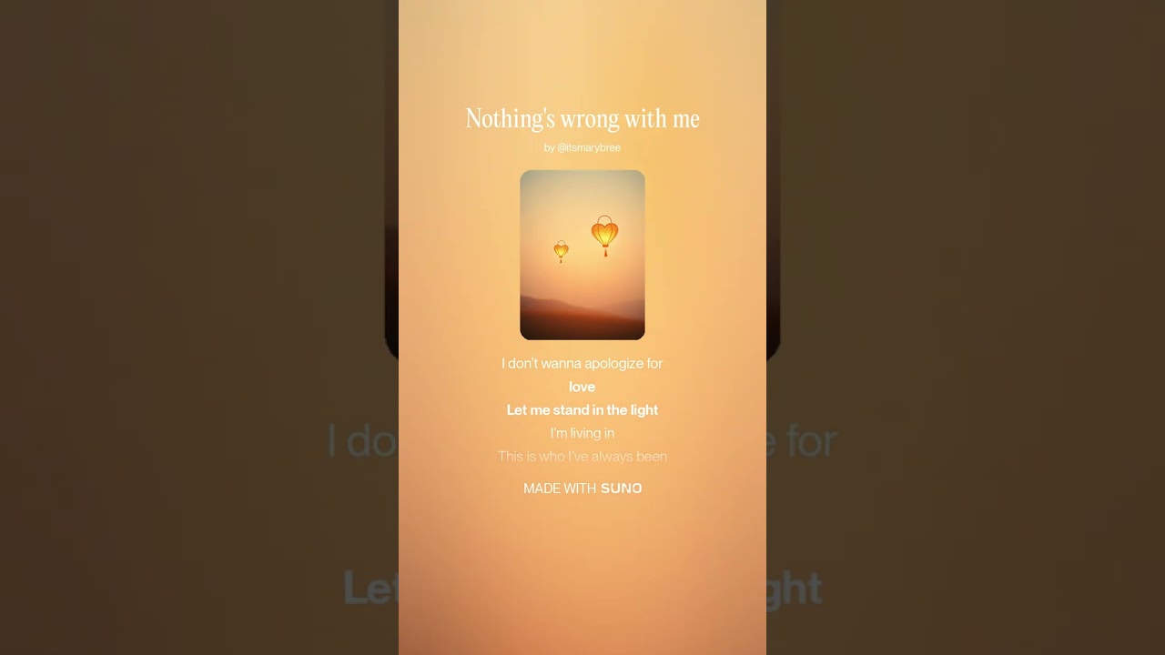 Nothing's wrong with me #lgbtqia #newmusic #lgbtartist #aiartist #sunopersona #marybreemusic