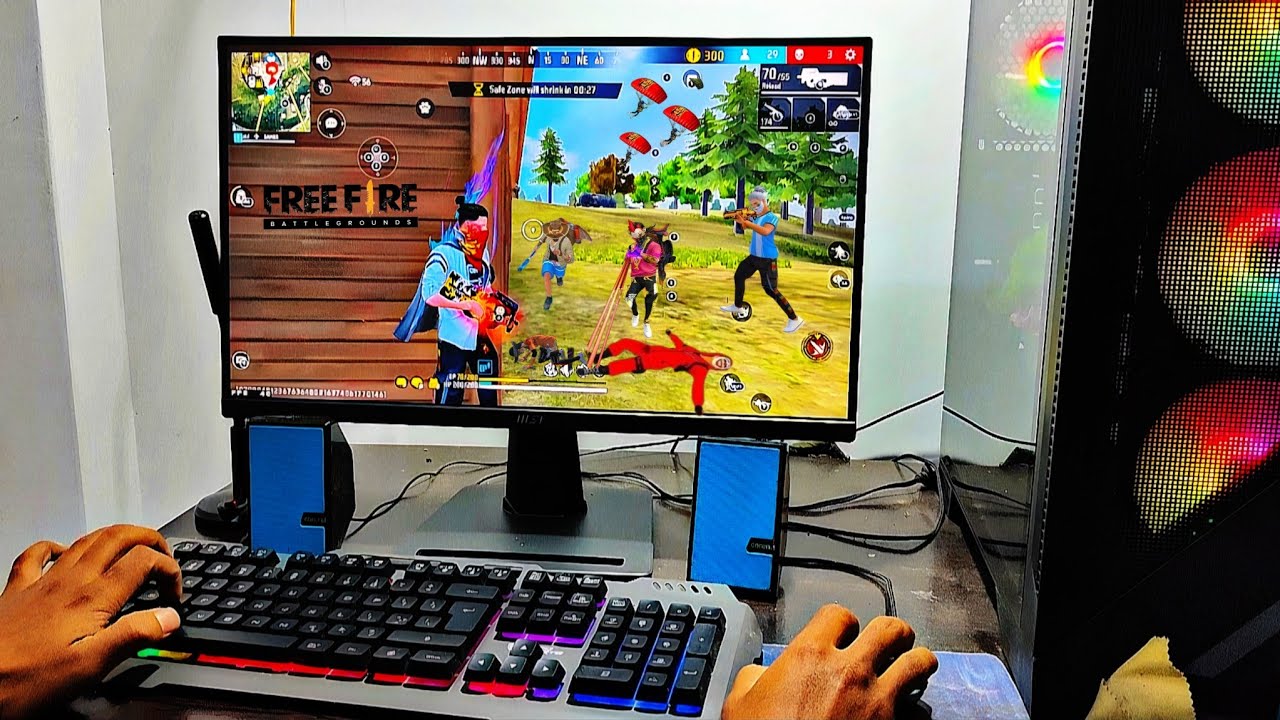💥 Free Fire PC Setup + Handcam Gameplay 🔫 | Ryzen 5 3400G 😲 8GB Gaming  Free Fire🔥