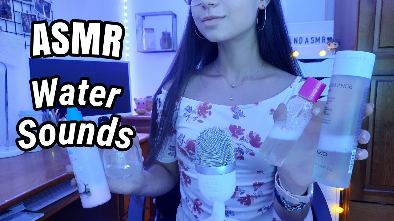 ASMR WATER SOUNDS 💧🖤 | + TAPPING💅🏽 | Pandasmr