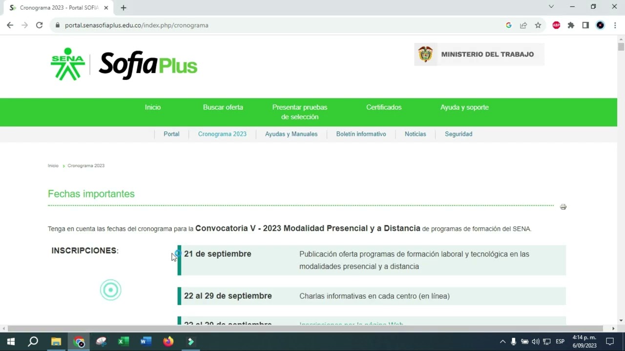 Convocatoria Presencial SENA- OCTUBRE