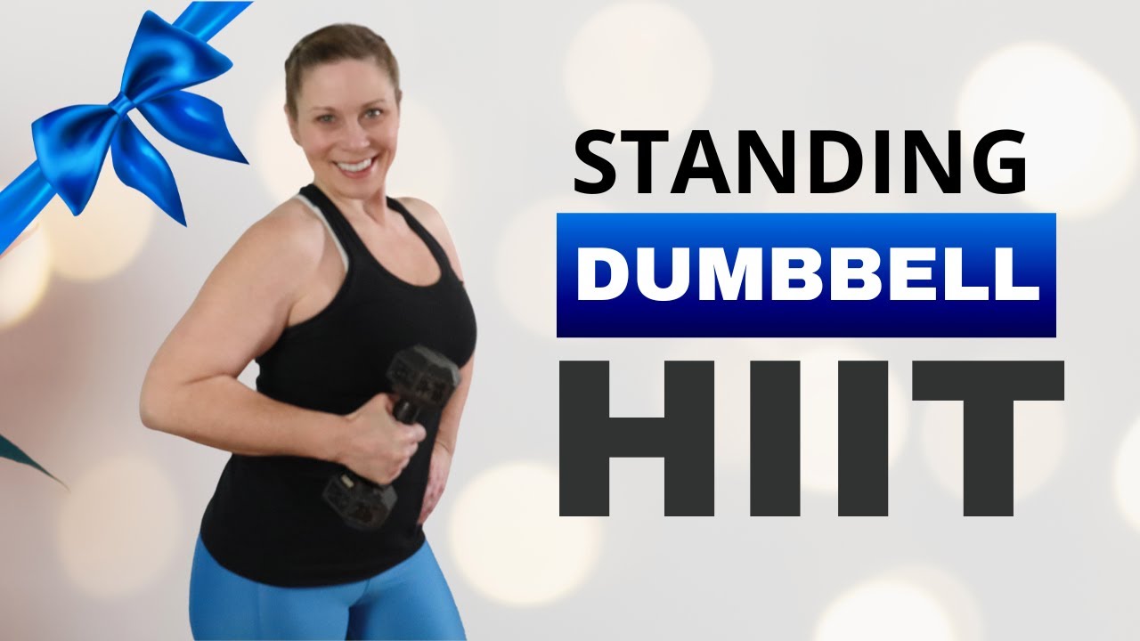 22 Min STANDING LOW IMPACT DUMBBELL HIIT (EMOM Workout)