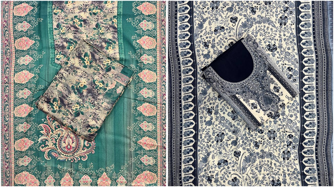 Garam suits pashmina suits/ Kashmiri suits/ velvet suits Ladies garam suits 