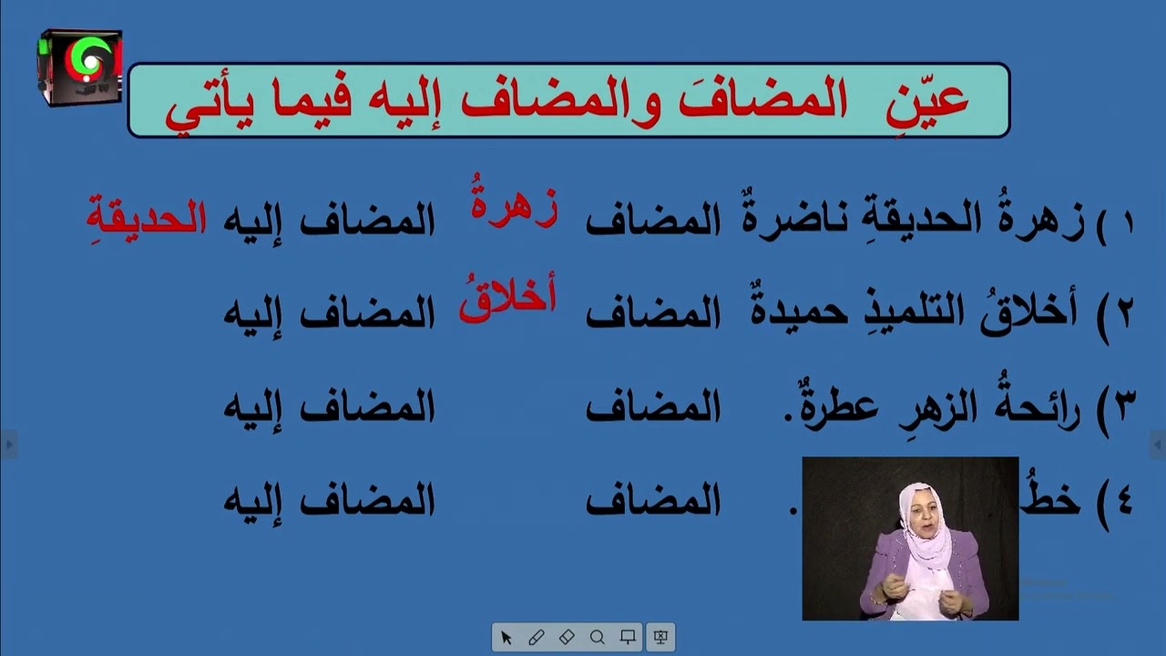 التعليمية السودانية الصف السادس اللغة  العربية المضاف والمضاف إليه