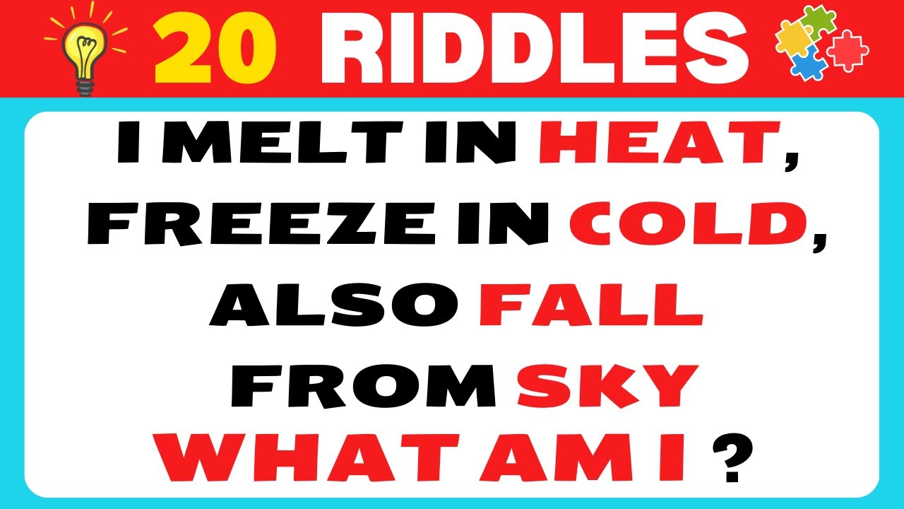 ONLY A GENIUS CAN SOLVE THESE RIDDLES! | 20 TRICKY RIDDLES THAT'LL STRETCH YOUR BRAIN!