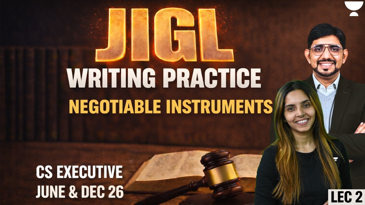 JIGL | WRITING PRACTICE LEC 2 | CS EXE JUNE & DEC 26 | CS KAJAL HANDE | UNACADEMY