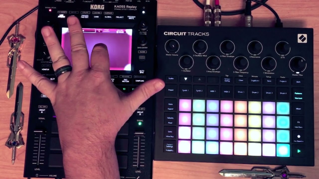 Circuit Tracks though Kaoss Replay (New Found Kaoss)