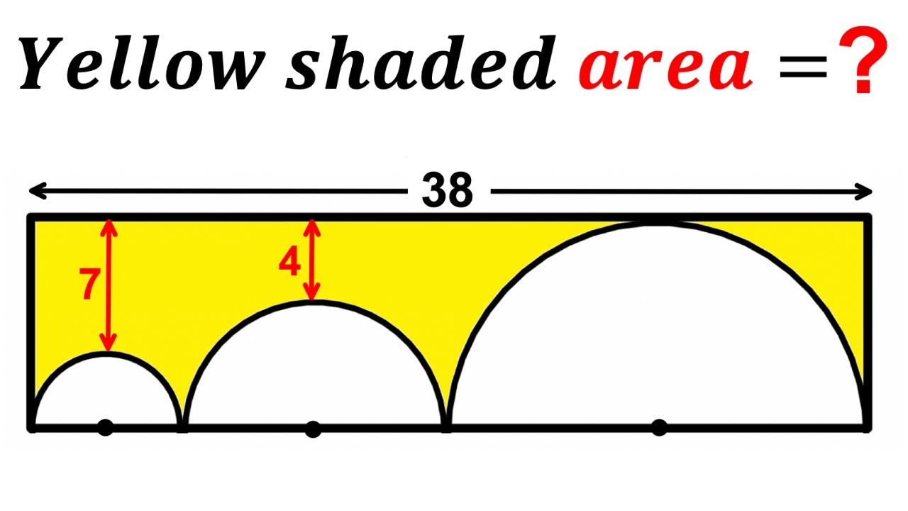 Can you find area of the Yellow shaded region? | (Rectangle) | #math #maths | #geometry