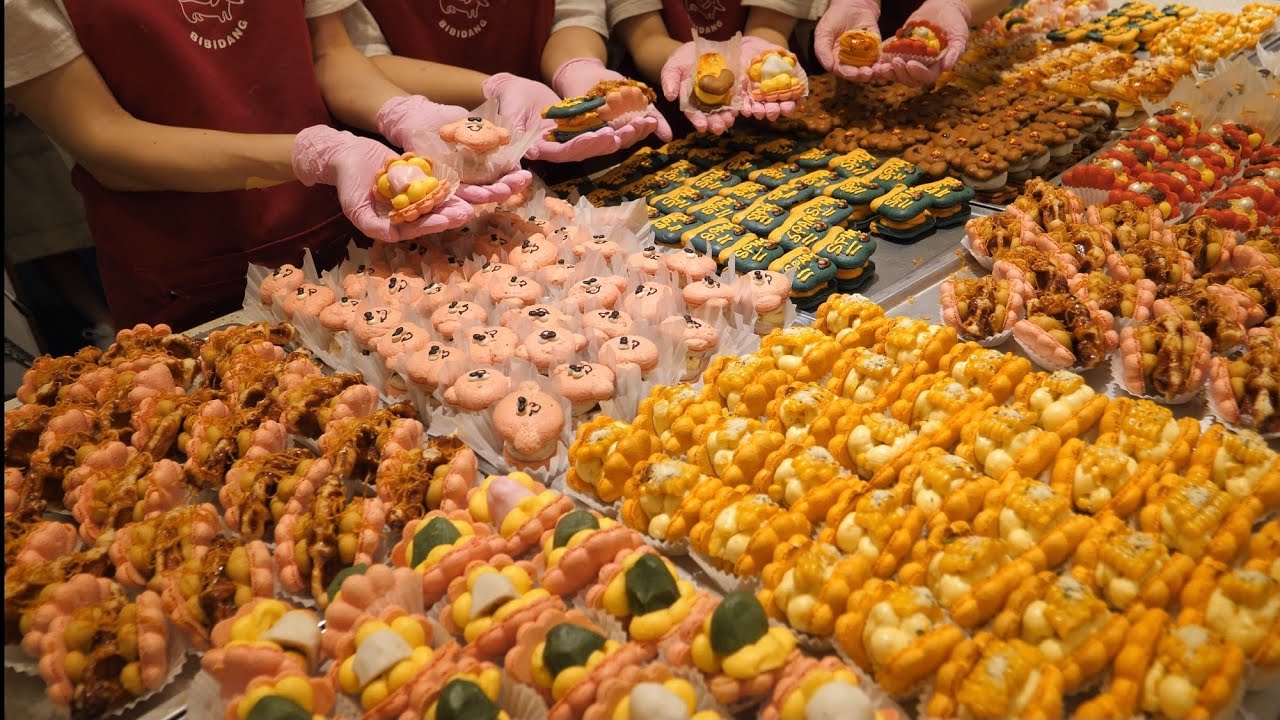 이곳 엄청납니다! 하루에 1,500개 팔리는, 상상 그 이상의 마카롱 만들기│Amazing macaron mass making process - Korean street food