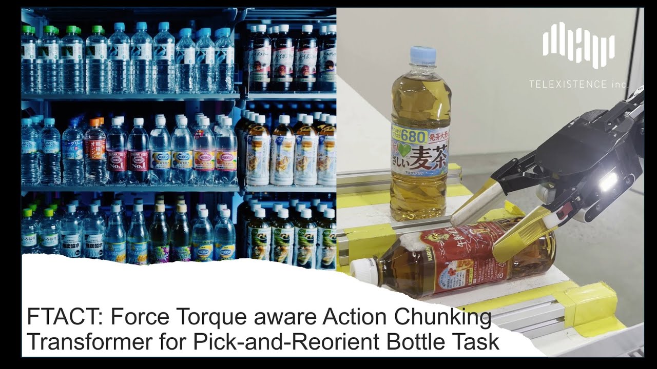 FTACT: Force Torque aware Action Chunking Transformer for Pick-and-Reorient Bottle Task