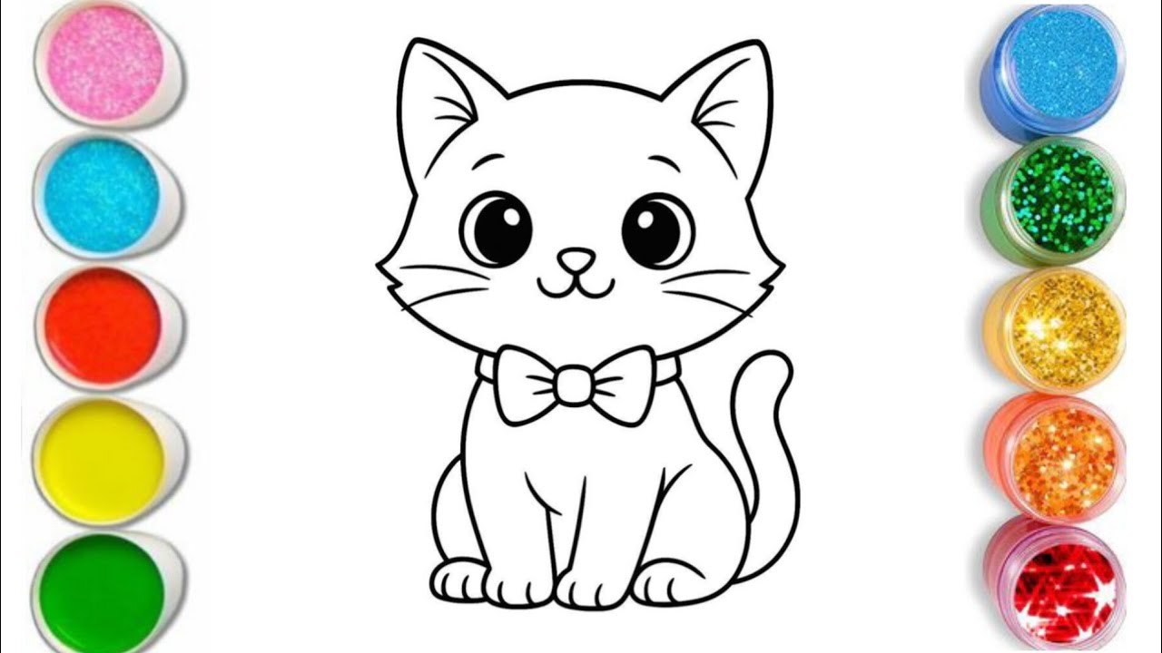 how to draw a kitten 😸 / drawing for kids / easy kitten drawing 🐈 / learn to draw a cat 🐱