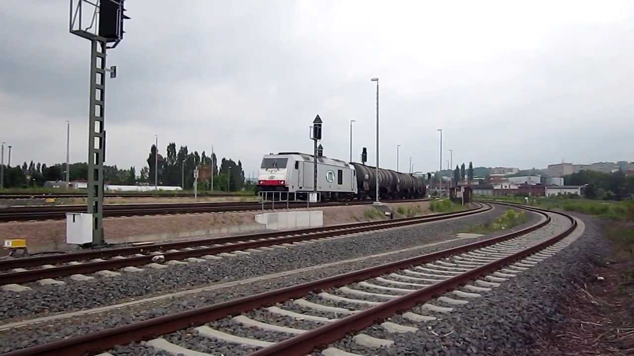 BR 285 105-3 der Privatbahn ITL beim Start in Hbf Gera