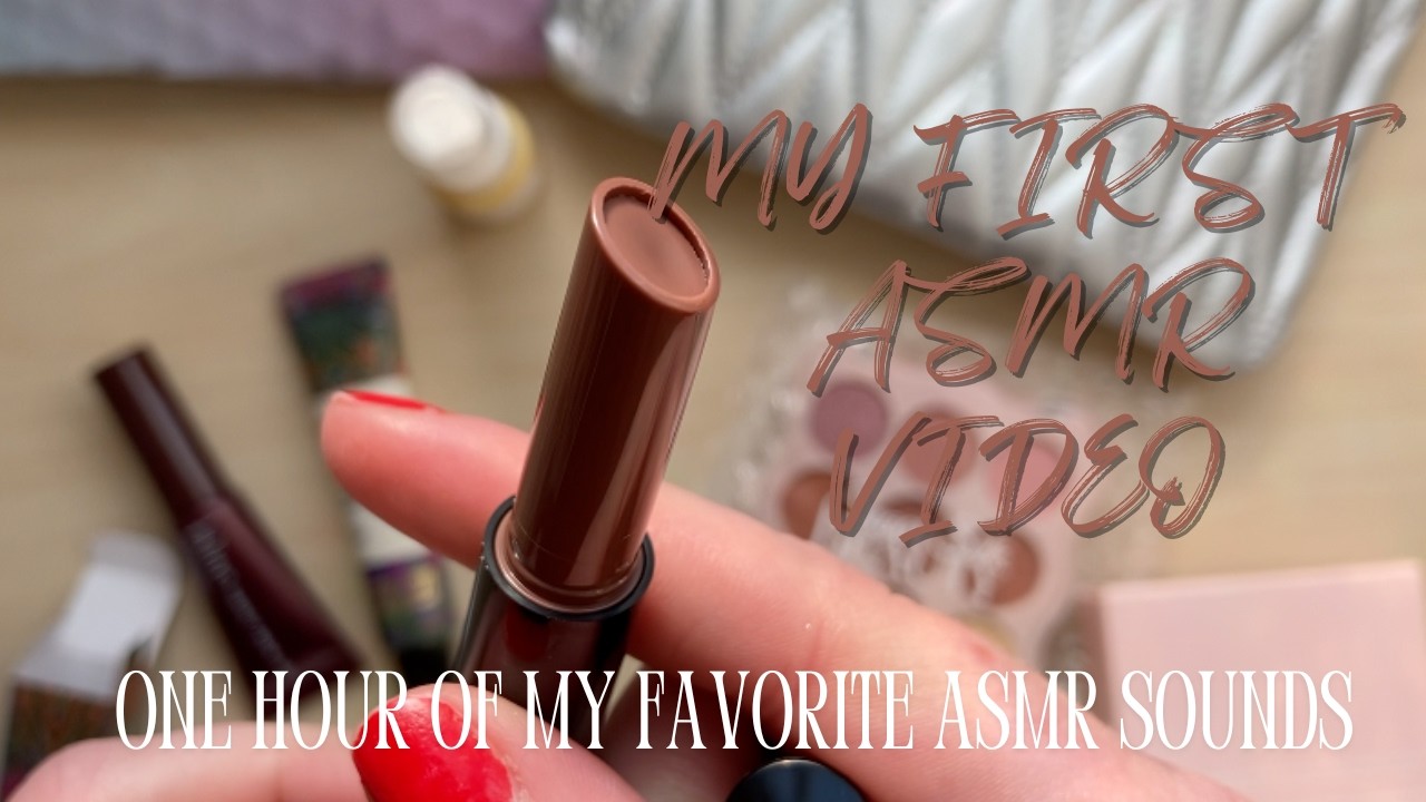 My First ASMR Video! 1 hour of lofi makeup rummaging, unboxing, typing, eating and more. no talking