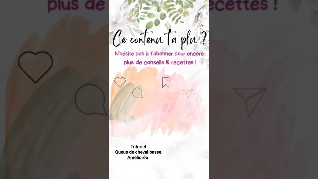 Tutoriel Queue de Cheval Basse Am&eacute;lior&eacute;e #coiffure #queuedecheval #couette #cheveuxlongs