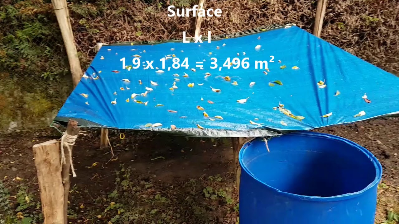 RÉCUPÉRER L'EAU DE PLUIE SANS TOIT AVEC UNE BÂCHE – PROJET COMPLET