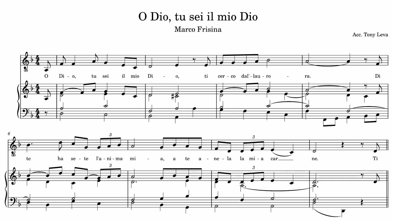 ACCOMPAGNAMENTI ORGANISTICI = 99) O Dio, tu sei il mio Dio (Marco Frisina)