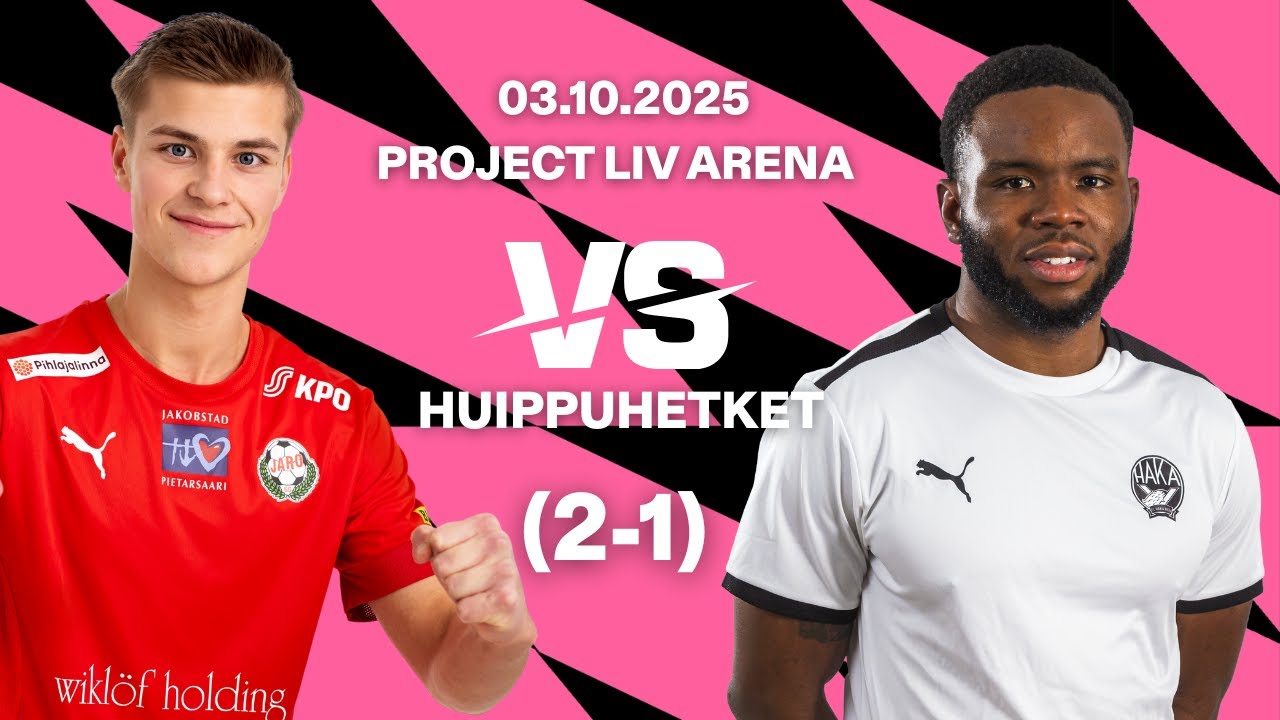 FF Jaro vs FC Haka – Maalit & Ottelun kohokohdat 03.10.2025 | Veikkausliiga