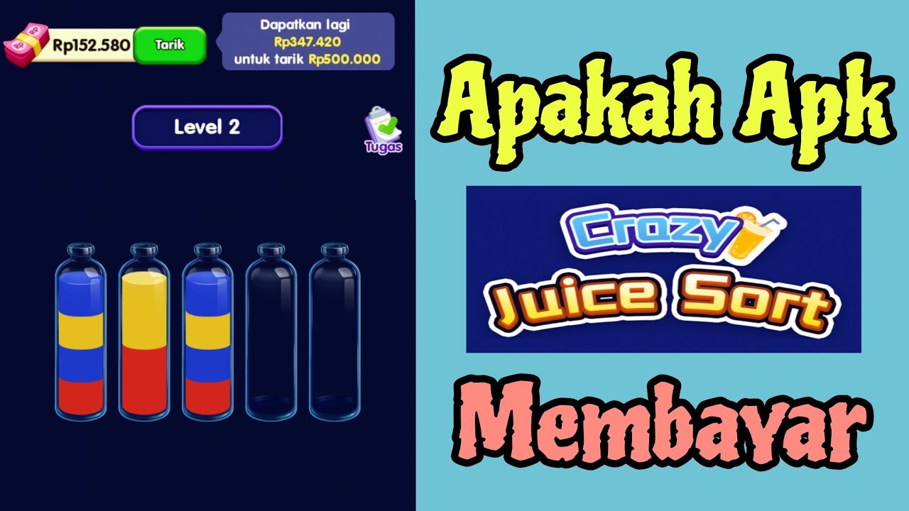 Review Jujur Aplikasi Crazy Juice Sort! Apakah Game Crazy Juice Sort Penghasil Uang?