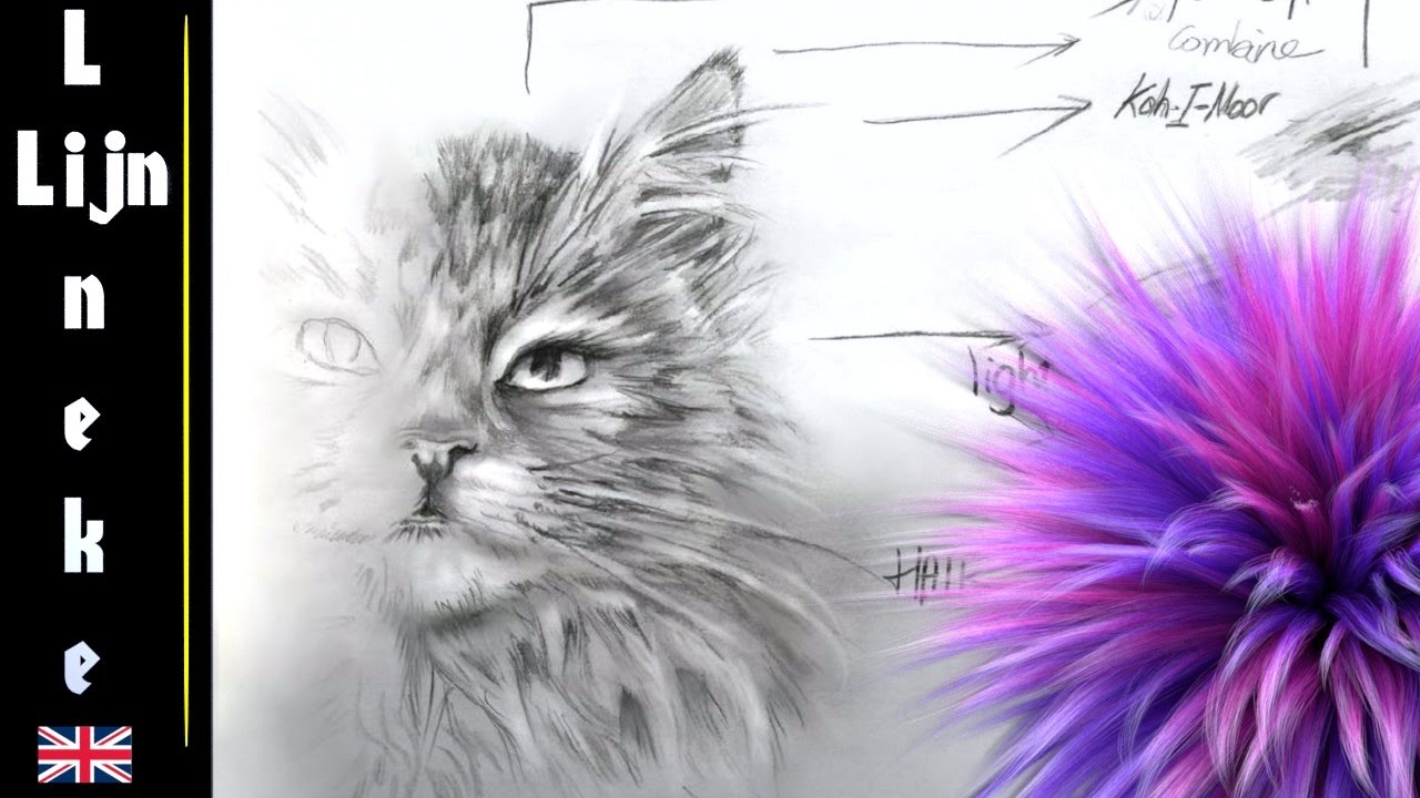 Easy FUR for beginners Graphite pencil drawing