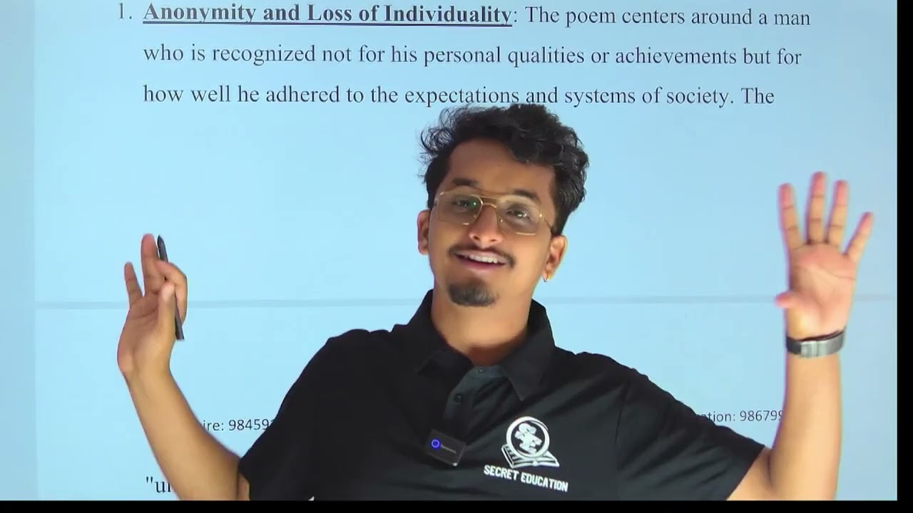 Unknown Citizen A Poem By W.H Auden, BBS 2nd Year Vision - Secret Education // Society and Culture