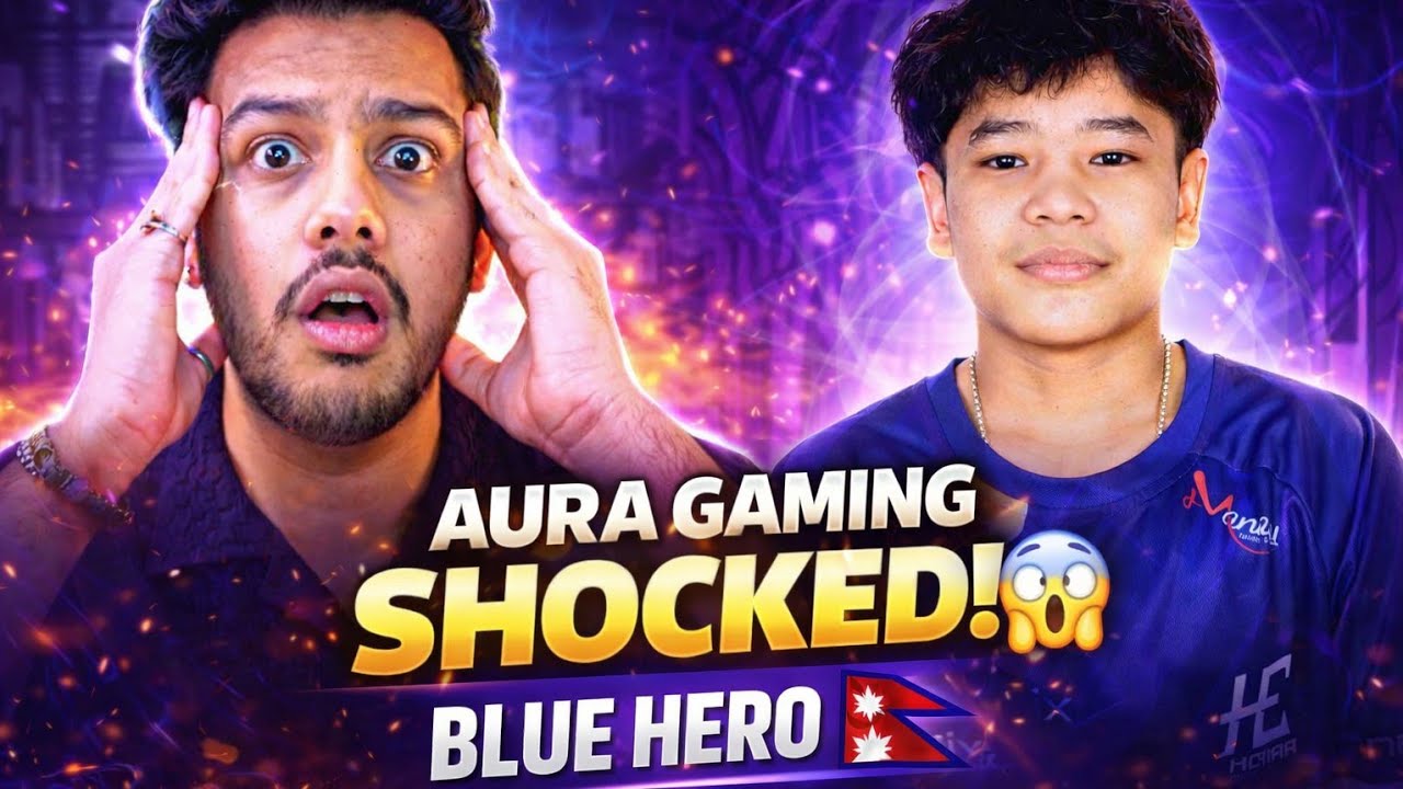 Legend Aura Gaming Reacts to Nepal’s Blue Hero 😳🔥 | Free Fire Highlights