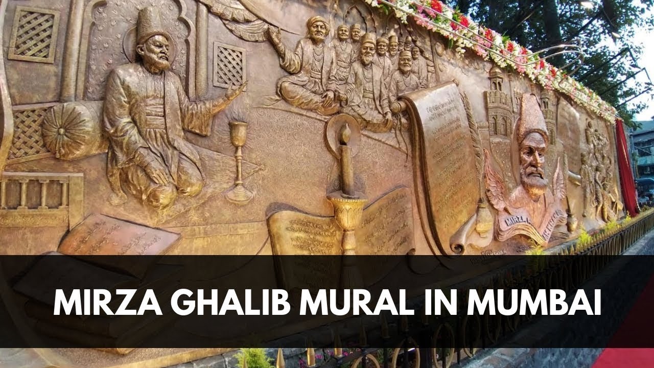 Here's a glimpse of Mirza Ghalib's first mural in Mumbai