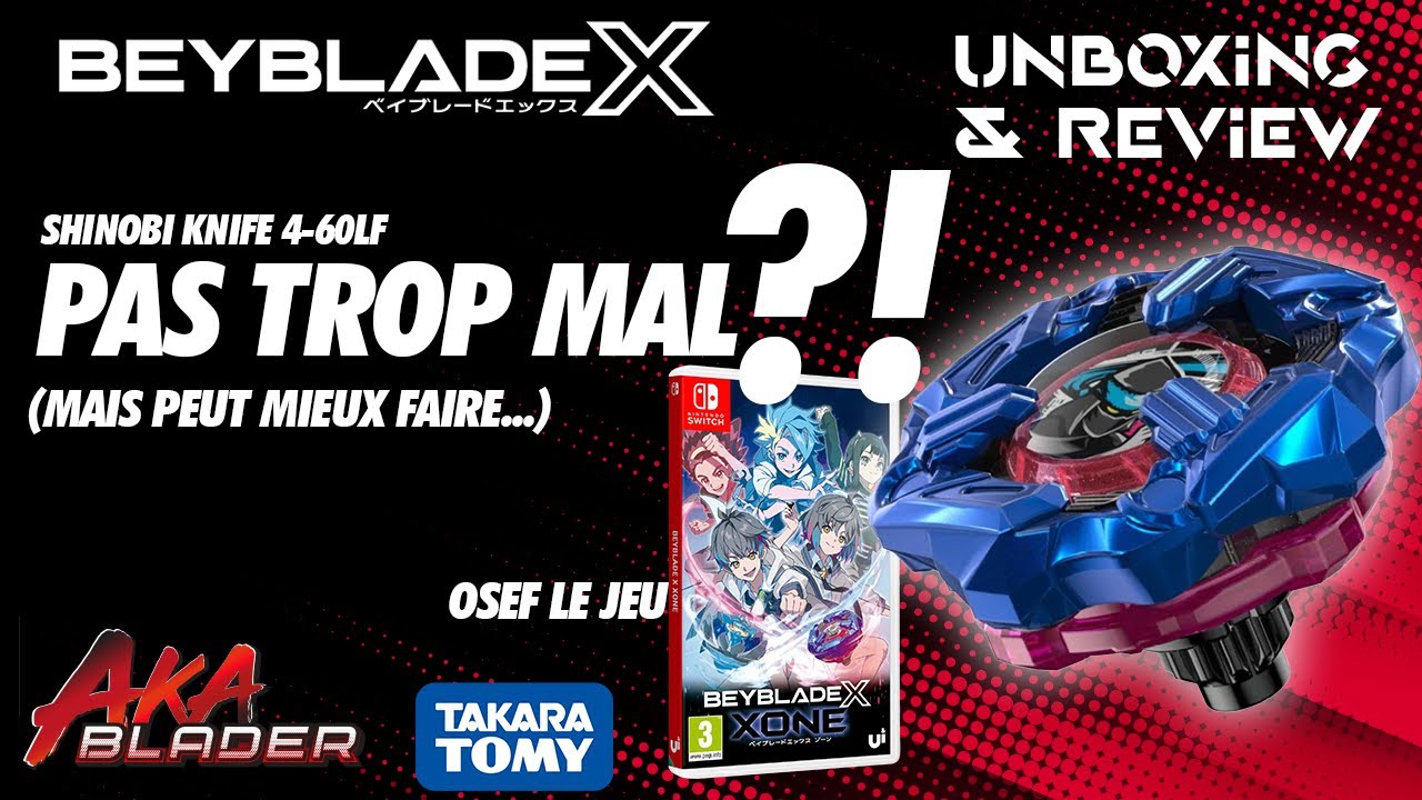 [Beyblade X] Switch : j’achète le jeu juste pour la toupie (et j’assume) ! Shinobi Knife 4-60 LF