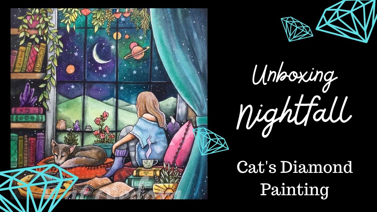 Unboxing Nightfall | My First Diamond Painting From Munimade | Art By Kat Fedora