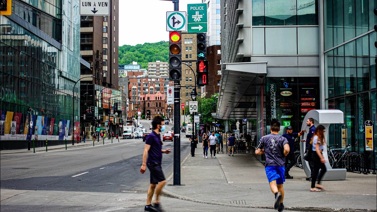 市中心散步，中国超市购物，加拿大蒙特利尔   Montreal ,Canada 2020.06.26