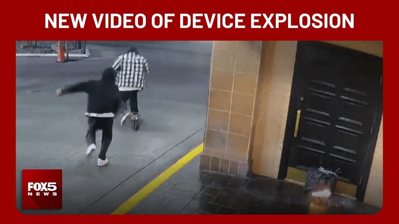New video shows device explosion outside restaurant near Las Vegas Strip
