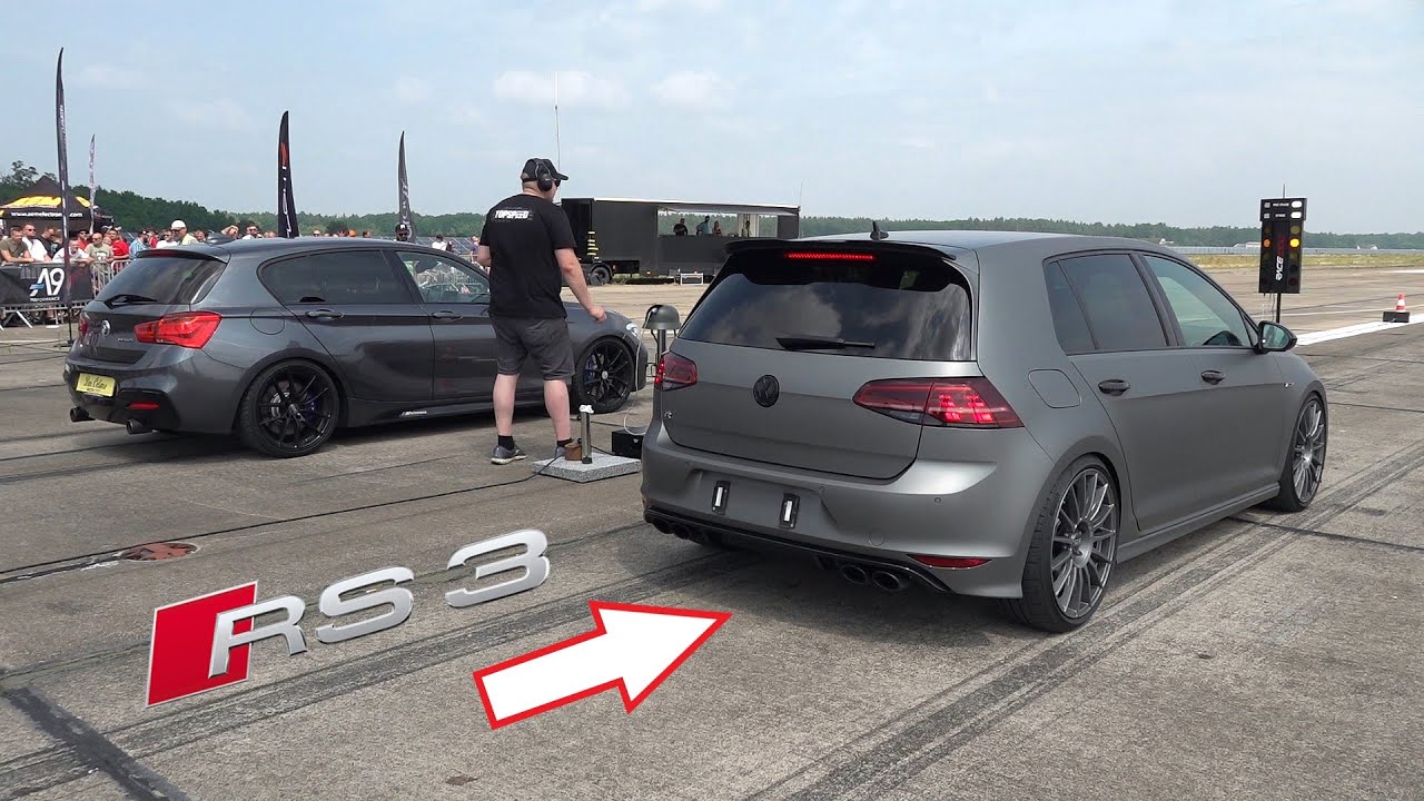 550HP BMW M140i vs VW Golf 7R with RS3 Engine