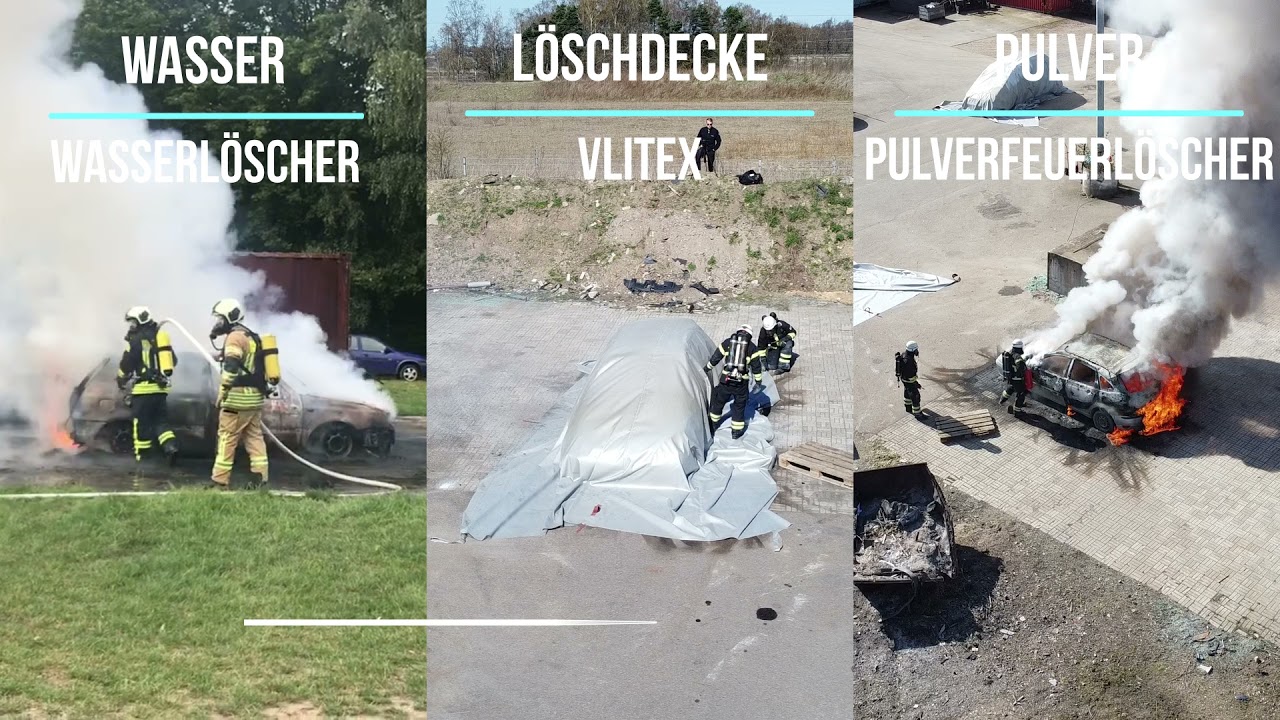 Feuerlöschen mit der VLITEX Löschdecke im Vergleich zu anderen Methoden