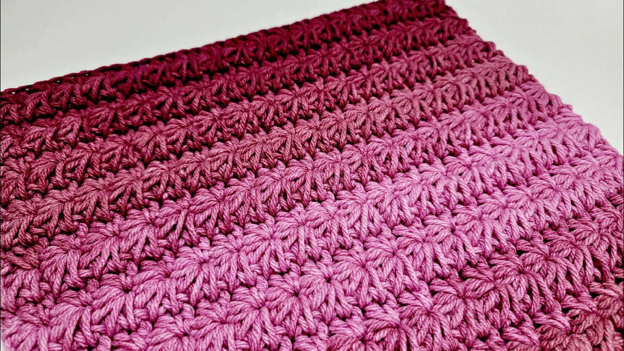 Easy Crochet Stitch Tutorial For Blankets and Scarfs - Marguerite Stitch