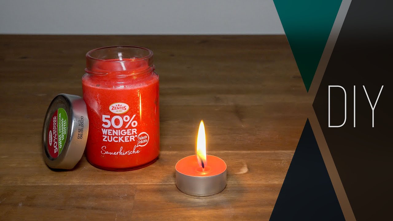 Duftkerze selber machen | Kerze gie&szlig;en | Marmeladenglas Upcycling | DIY