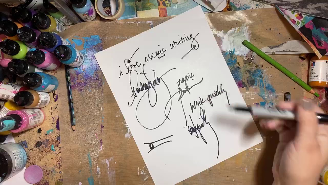 Daily Demo with Dina: Asemic Writing Tips and Book Review
