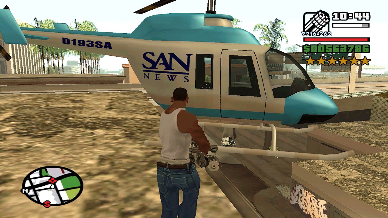 ⭐⭐⭐⭐⭐⭐SIX STARS WANTED LEVEL RAMPAGE WITH MINIGUN | 6 STAR WANTED LEVEL ESCAPE IN GTA SAN ANDREAS