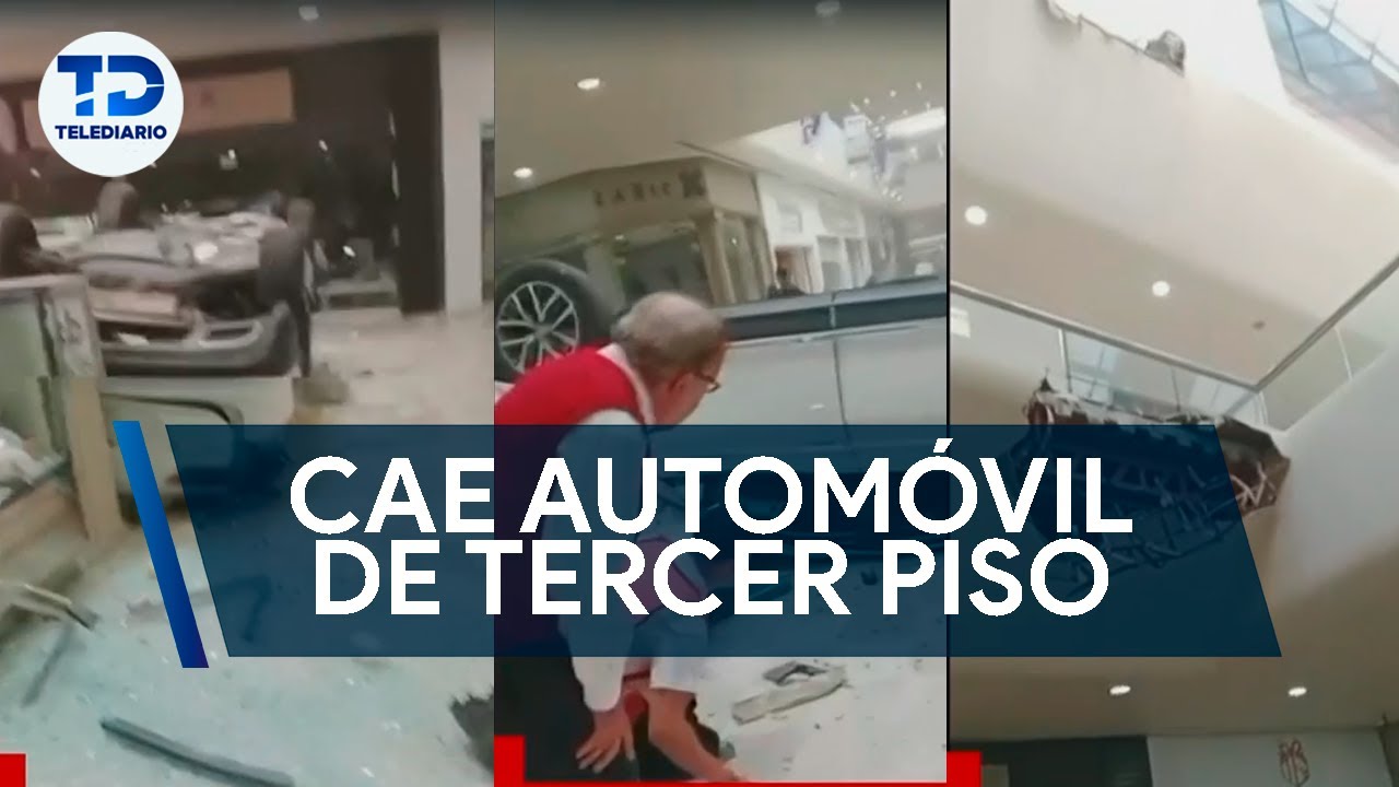 ¡Impactante! Auto cae del tercer piso; conductora de la tercera edad resulta herida