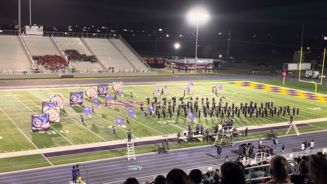 Donna North HS band performing at Pigskin in San Benito on 10/19/24