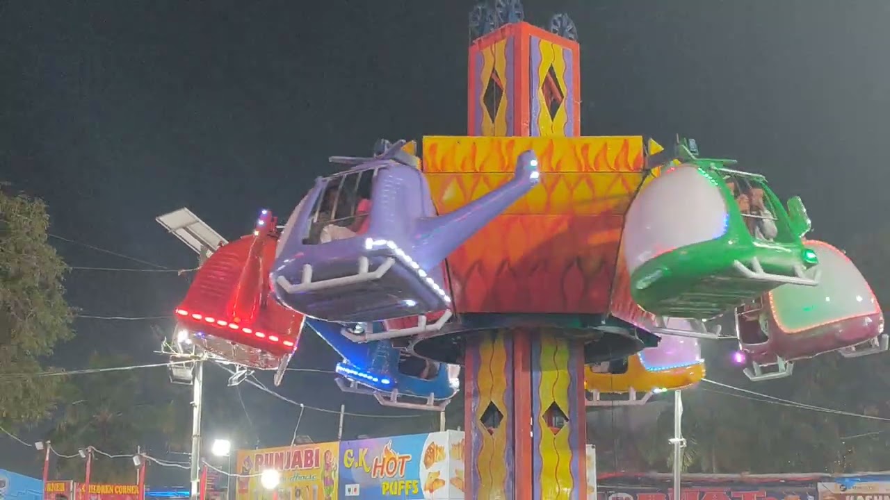 Amusement rides at Hyderabad Nampally exhibition Numaish 