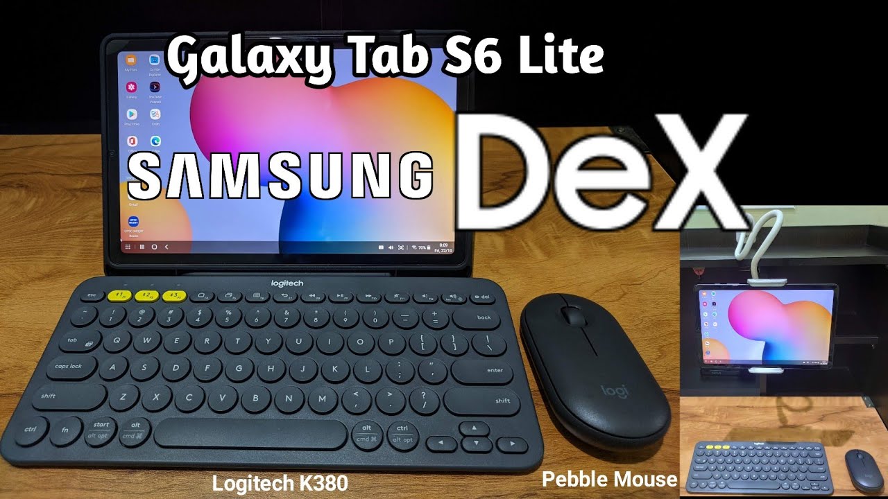 Samsung Galaxy Tab S6 Lite Dex Mode | Convert Tablet to Computer | Logitech K380 | Pebble M350 Mouse
