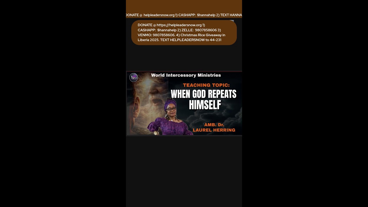 PRAYER FOCUS: Thank You for the Glory That Came.   TEACHING TOPIC: WHEN GOD REPEATS HIMSELF.  📱