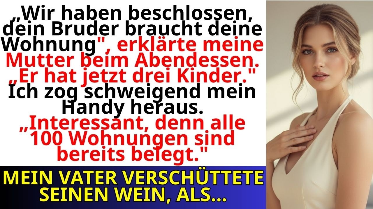 „Deine Wohnung ist perfekt für seine Familie“ – bis Mama sah, wer der Mieter war… sie erstarrte.