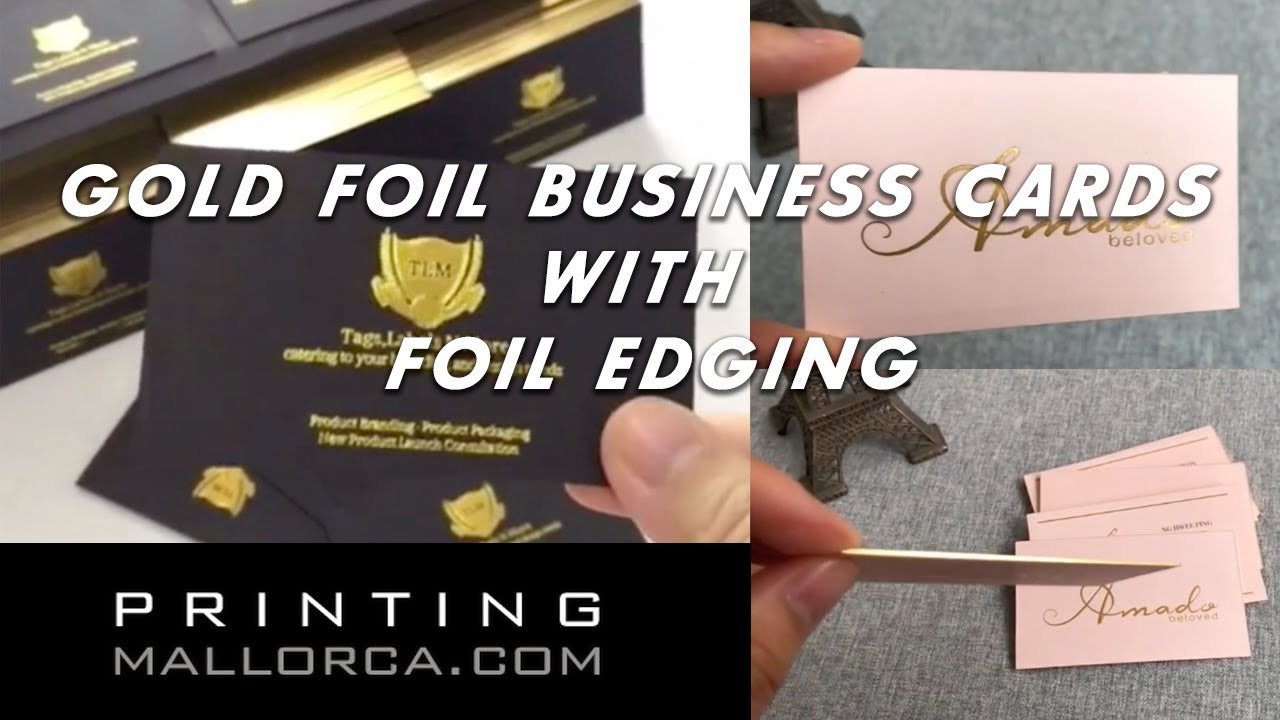 Gold Foil Business Cards with Foil Edging - Luxury Business Cards