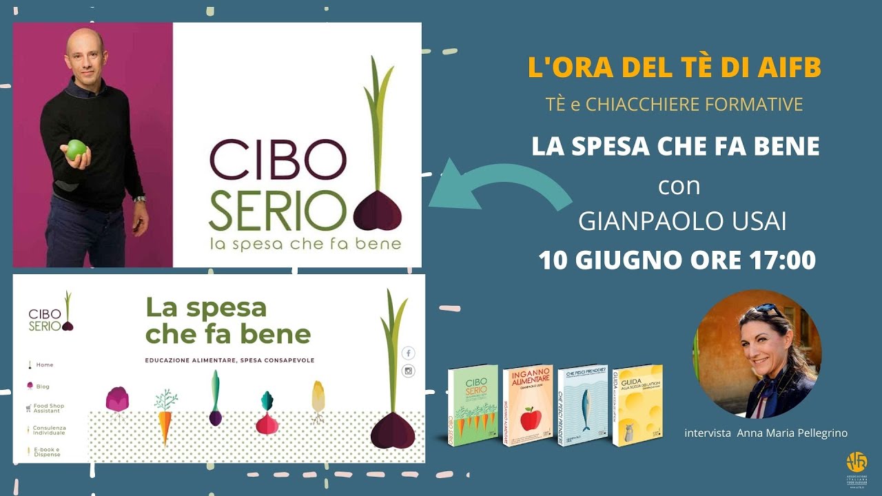 GIANPAOLO USAI fondatore di CIBO SERIO ospite del tè della cinque di AIFB