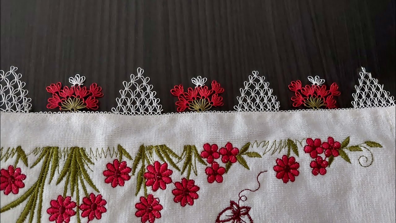 İğne oyası  havlu kenarı  model yapılış teknikleri