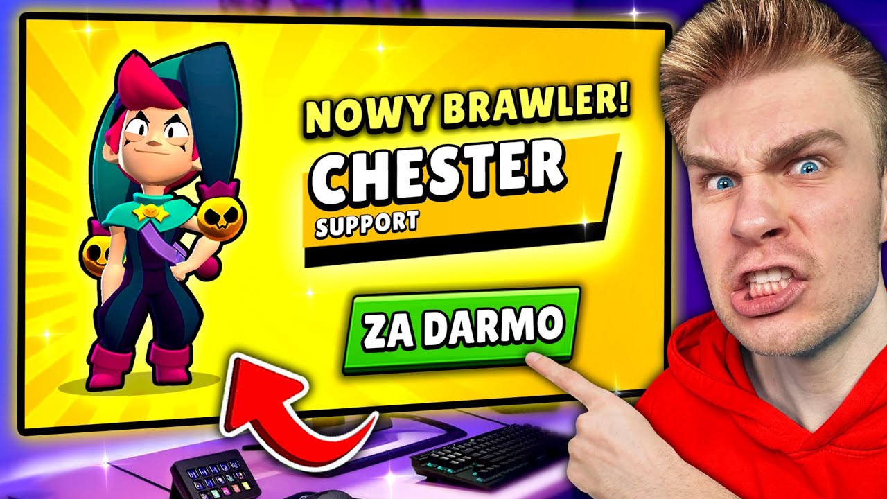 ODBLOKOWAŁEM (za 0 ZŁOTYCH) ⚠️ NOWY *LEGENDARNY* ZADYMIARZ CHESTER 🤡 (+ JAK GO MIEĆ) w Brawl Stars!