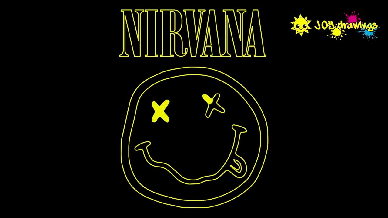 How to draw the NIRVANA logo step by step