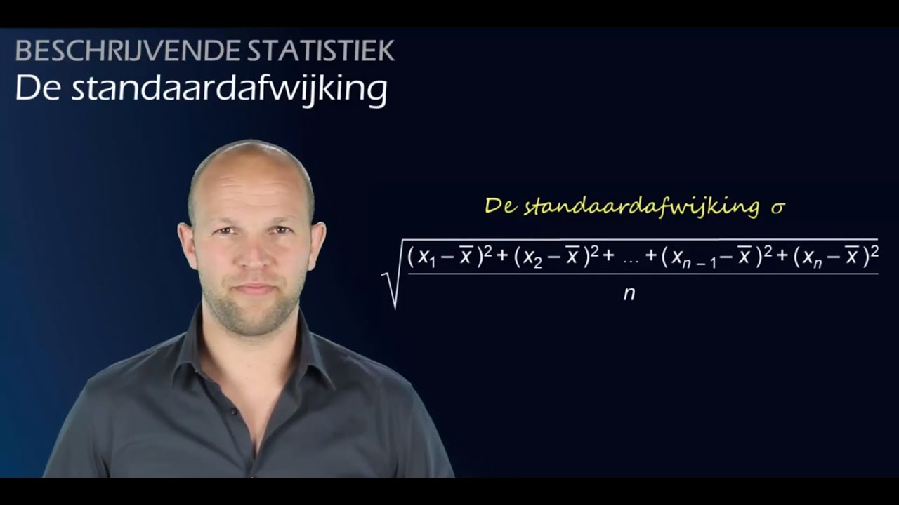 Wat is de standaardafwijking? Beschrijvende statistiek (havo/vwo A/C) - WiskundeAcademie